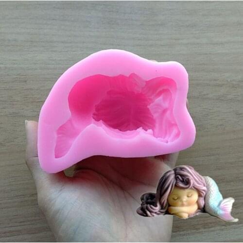 High Quality Mermaid Silicone Mold Fondant Cupcake Cake Decorating Baking Tools Handmade Soap Mold SQ17209