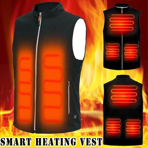 Women Outdoor USB Heating Vest Jacket Winter Thermal Flexible Electric Warm Clothing Waistcoat Fishing womens vest