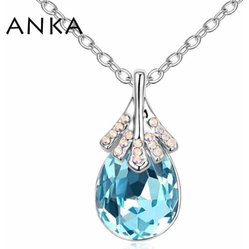 Collier Sale Direct Selling Trendy Women Fine Jewelry 2020 water drop Pendant Necklace Crystals from Austria #102726