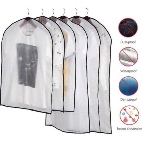 1 pc Clothing Covers Clear Suit Bag Moth Proof Garment Bags Breathable Zipper Dust Cover Storage Bags for Suit Dance Clothes