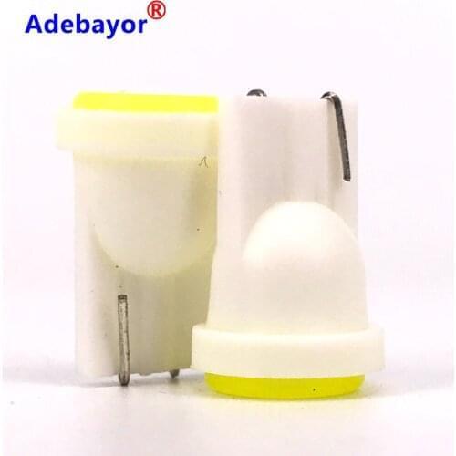1000pcs T10 COB Ceramic W5W DC 12V Car Interior LED Wedge Door Instrument Side Bulb License Plate Lamp Car Light 7-Colors Source