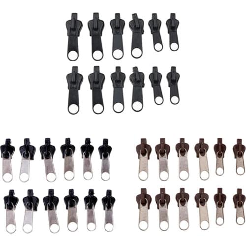 12pcs/Set Universal Zipper Sliders for Backpack Tent Clothes Jacket Sleeping Bag Fix Zipper Repair Kit Replacement