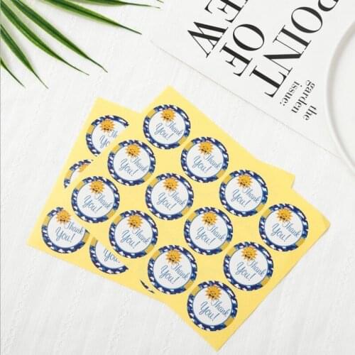 120pcs/lot thank you sealing sticker greeting card birthday wedding stationery scrapbook sealing sticker