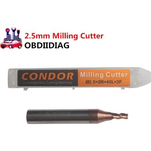 2.5mm Milling Cutter for Mini Condor IKEYCUTTER CONDOR XC-MINI Master/Condor XC-002/CONDOR XC-007 Key Cutting Machine