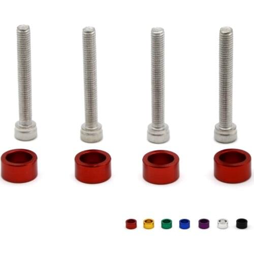 Aluminum 4pcs Engine Dress Up 6mm Metric Cup Washers Kit Fender Washer Cam Cap With Logo