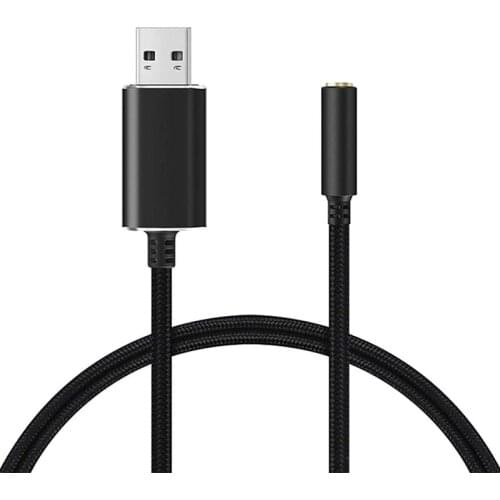 USB to 3.5mm Headphone and Microphone Jack Audio Adapter with 3.5mm Combo Aux Stereo Converter for Headset Mac PS4 PC