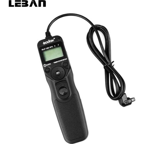 Godox EZA-C1/C3/N1/N3/S1 Digital Timer Shutter Remote Controller Switch Cord For Canon Nikon Camera