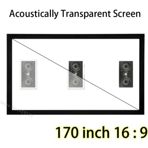 Professional Projection Screen Audio Transfer 3763x2216mm Viewable With Black Vlevet Frame For BenQ Epson Projector