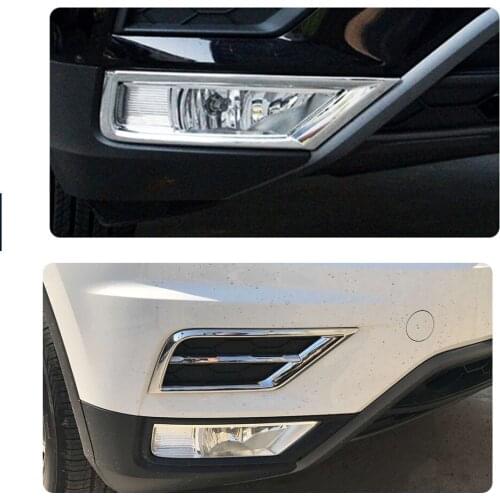 Chrome Rear Front Fog Light Lamp Frame Cover For Volkswagen VW Tiguan L TiguanL 2017-2019 Sticker Decoration Trim Accessories