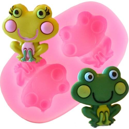 Frog Silicone Mold Animals Cupcake Topper Fondant Mould Cake Decorating Tools Chocolate Gumpaste Moulds ​Resin Clay Candy Molds