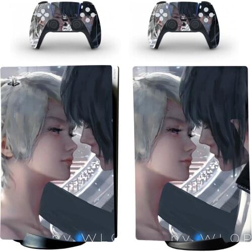 Final Fantasy PS5 Digital Edition Skin Sticker for Playstation 5 Console & 2 Controllers Decal Vinyl Protective Skins Style 2