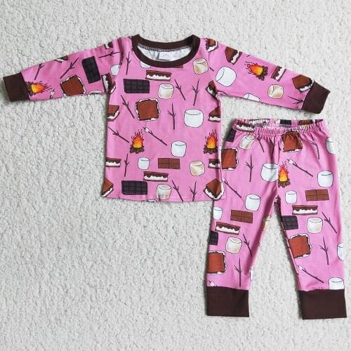 New Fashion Kids Designer Clothes Boys Pajamas Sets Fall Boutique Baby Boys Nightwear Outfit Toddler Girls Sibling Pajamas Boy