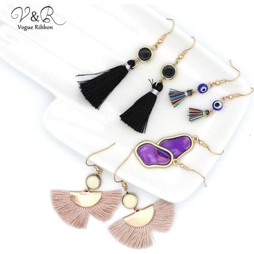 New DIY Handmade Jewelry Making Tassel Frange Charms Pendants Drop Dangle Earring Set Components Decoration Fashion Accessories