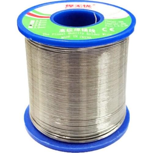 0.5/0.6/0.8/1mm 500g 60/40 FLUX 2.0% 40FT Tin Lead Tin Wire Melt Rosin Core Solder Soldering Wire Roll Tin content 40% 500g/roll