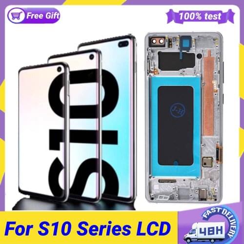 Original 100% Good For S10 S10E S10+ LCD For SAMSUNG Galaxy S10 G973 Lcd Display S10 Plus G975 Touch Screen Digitizer Assembly