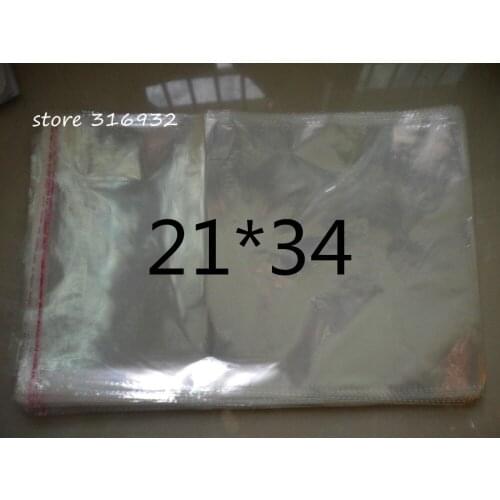 Clear Resealable Cellophane/BOPP/Poly Bags 21*34CM Transparent Opp Bag Packing Plastic Bags Self Adhesive Seal 21*34CM