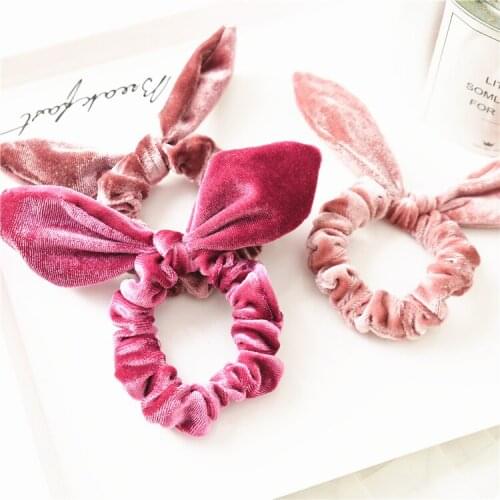Sunnee New Fashion Sweet Print Scrunchie Women Ribbon Elastic Hair Band Bow Scarf Hair Rubber Hair Ropes Girls Hair Accessories