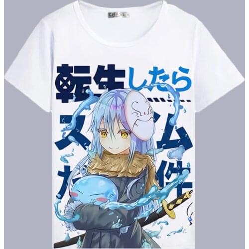 That Time I Got Reincarnated as a Slime Cosplay T Shirt Rimuru Tempest Anime Summer T-shirt Women/Men Top Tee Cosplay Costume