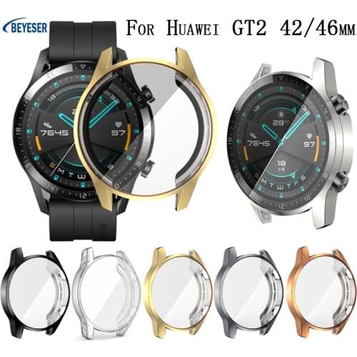 Screen Protector Shell Cover for Huawei GT 2 46mm 42mm Case GT2 Tpu plating Scratch-resistant Shell Lightweight Bumper New