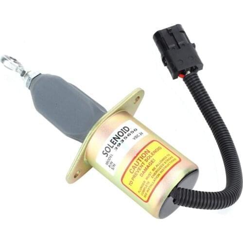 3935650 Diesel Solenoid Valve, 24V Engine Shut Off Stop Solenoid Replacement Kit Fit for SA-4764-24