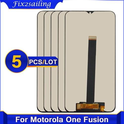 5PCS Original 6.5" For Motorola One Fusion Lcd Screen One Fusion+ Display Touch Digitizer Assembly For Moto One Fusion Plus LCD