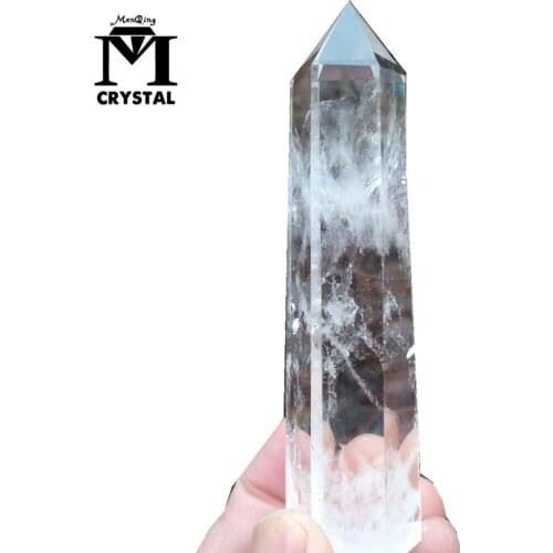 90-100mm Natural clear Point Crystal Healing Energy stone Natural Quartz Home Decor Reiki Polished Crafts Stone Carved