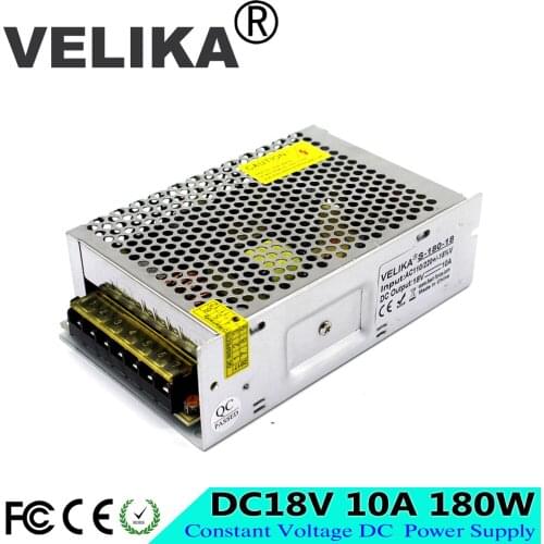 Power Supply DC 18V 10A 180W Switching Switch Power Source Adapter Transformer AC 110V 220V to DC18V SMPS for LED Strip light