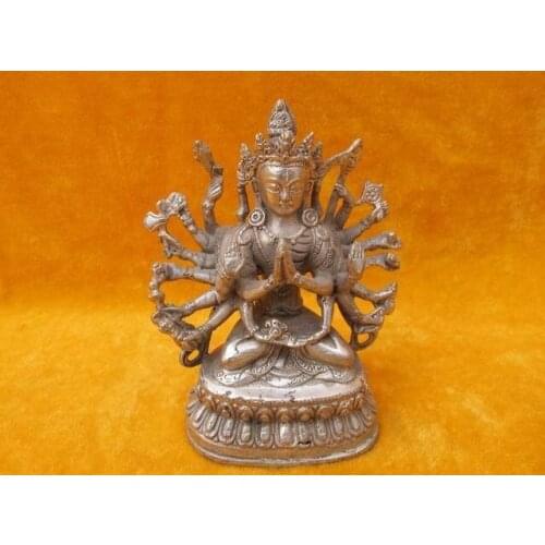 Free ship Chinese bronze statue Buddha Thousands hands vivid exquisite 10