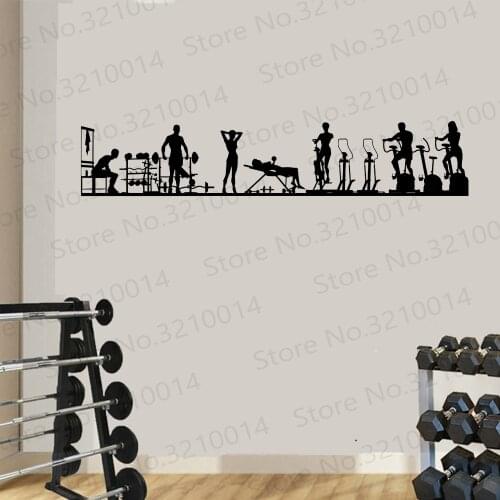 Large Vinyl Decal Wall Sticker Fitness Gym Sport Athletic Interior Removable Decor Waterproof Decals WL106