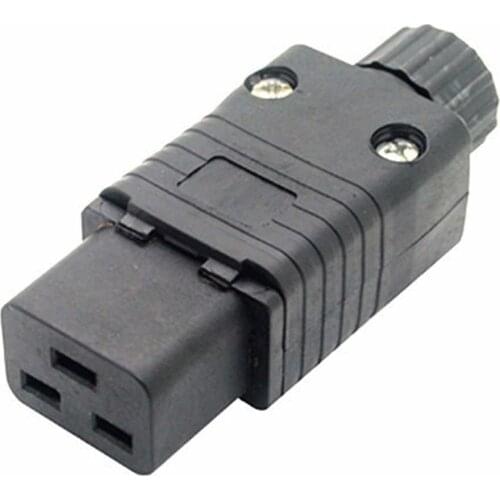 Black Copper 16A 250V Standart UPS PDU APC computer server C19 power removable wiring socket 3P cable converter