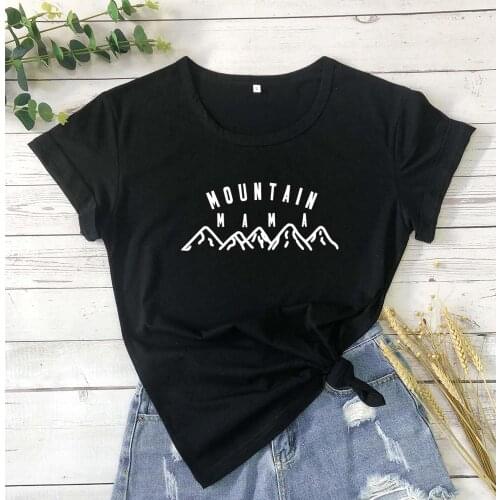 Mountain Mama slogan mother gift funny pure cotton casual grunge tumblr hipster tees vintage t shirt party street style cute top