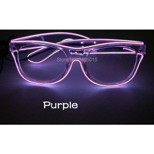 Hot Sales EL Wire Glasses By DC-3V Flashing Discos Party Glasses 10 Colors Select Holiday DIY Decoration For Party Favors Unisex