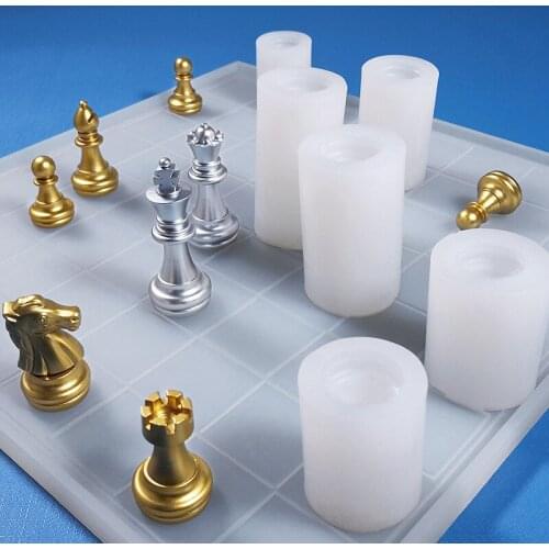 International Chess Shape Silicone Mold DIY Cake Mould Silicone Moulds Candle Increative Polycarbonate Chocolate Mould