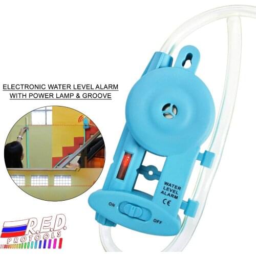 Wall-mounted Electronic Water Level Alarm with Power Lamp & Level line Indicator Groove Fences Decks Cabinets Framing Leveling