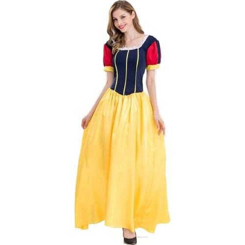 New Halloween Long Princess Dress Party Snow White Cosplay Stage Performance Costumes Fairy Tale Clothings