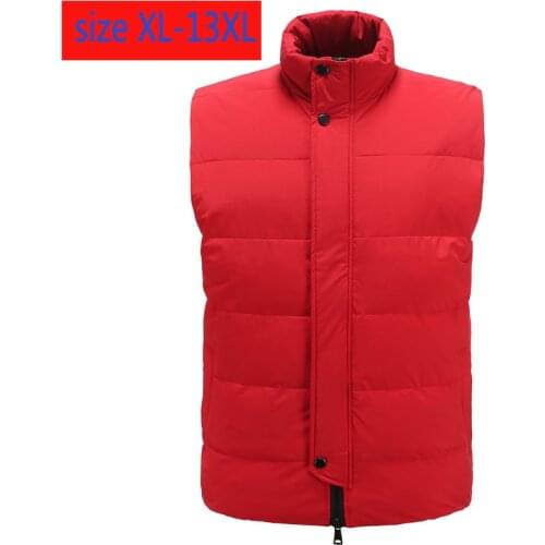 New arrival Sleeveless Down Vest Jacket Hoodie Men Fashion Thick Casual super large coat plus size XL-7XL8XLXL10XL11XL12XL13XL
