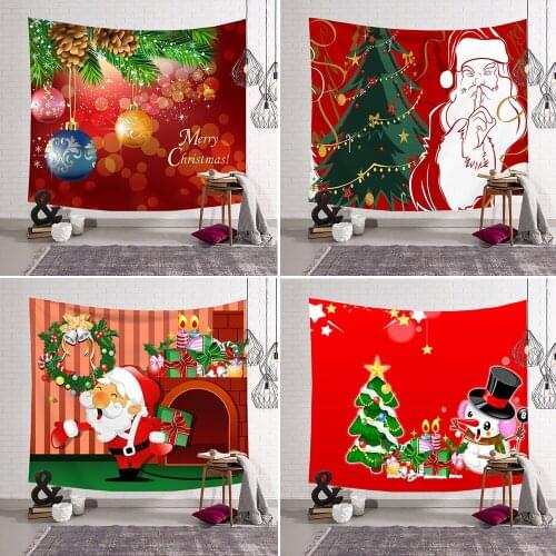 NEW Merry Christmas Decorations For Home Psychedelic Tapestry Wall Hanging 3D Printing Christmas Wall Decor Background Ornaments