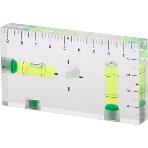 New High Precision Transparent Two Direction Magnetic Level Bubble Mini Spirit Level Indicating Instrument