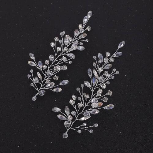Silver Shine Crystal Rhinestone Headband Chic Women Wedding Headpieces Handmade Bridal Hair Accessories For Banquet Girl