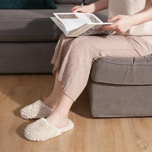 Chenille Wipe Floor Slippers Sucking Water Anti-Skid Home Cleaning Cloth Sweep Clean Slipper Household Cleaning Tools 30*15cm