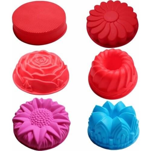 Single flower shape silicone Cake molds big Crown shaped mold Ice Cream pastry tips cake mold cake decorating tools