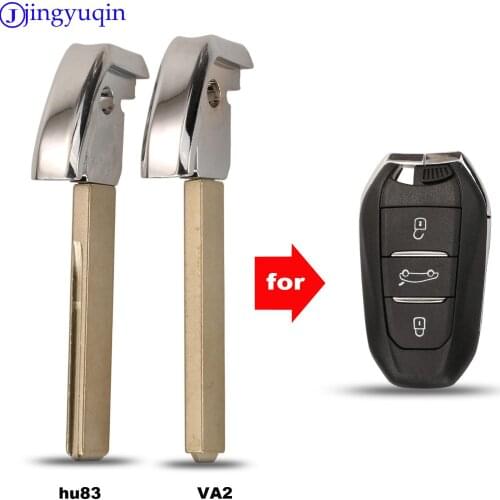 Jingyuqin 1p Remote Blank Key Uucut Blade For Peugeot 308 508 For Citroen C4 DS4 DS5 Smart Key