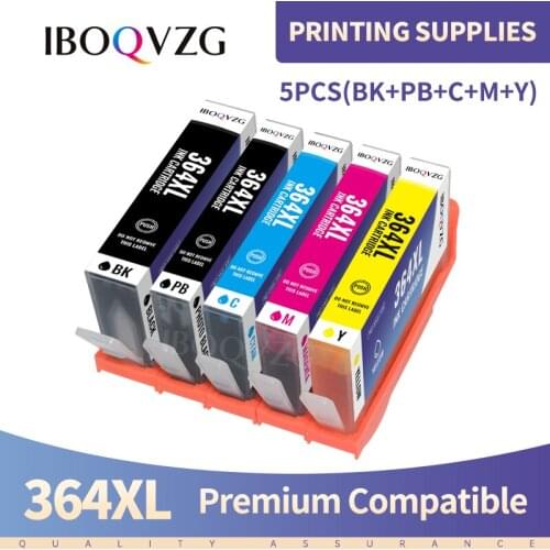IBOQVZG Compatible Ink Cartridges For HP364XL for HP 364 XL Photosmart 5510 5515 6510 B010a B109a B209a Deskjet 3070A Printer