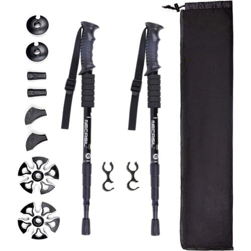 Trekking Poles Lightweight Shock-Absorbent Hiking cane Walking Stick 4 Season/All Terrain Accessories
