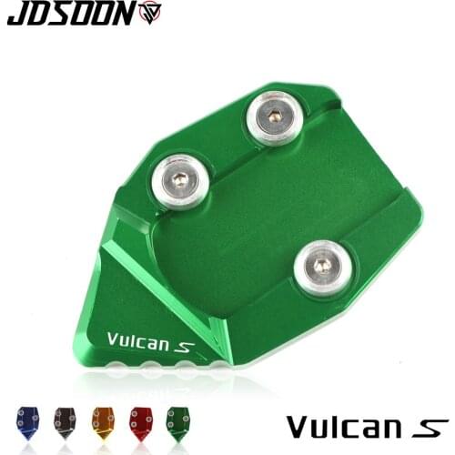 Vulcan S 650 Kickstand Moto Foot Side Stand Extension Pad Support Plate For KAWASAKI VN650 EN650 2021 2020 2019 2018 2017 16 15