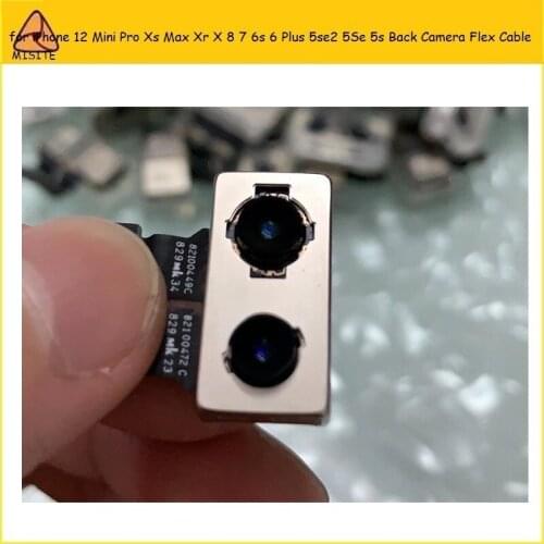 10Pcs Tested Original Phone Rear Camera for iPhone 12 Mini 11 Pro Xs Max Xr X 8 7 6s 6 Plus 5Se2 5Se 5 Back Face Big Camera Flex