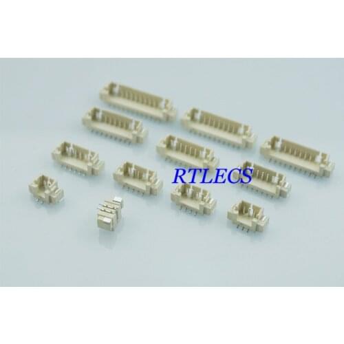 1000pcs 1.25mm Wire to Board Connector Header 2 Pin 3 4 5 6 7 8 9 10 12 Position Vertical SMT Contact Male Pin Discrete Wire