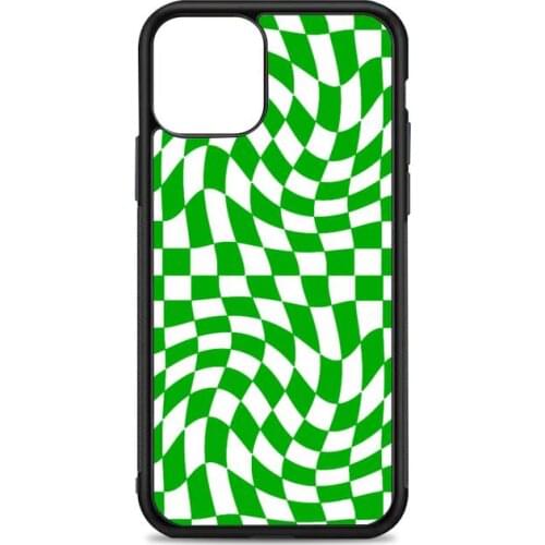 Crazy Checkers Green Phone Case for iPhone 12 mini 11 pro XS Max X XR 6 7 8 plus SE20 High quality TPU silicon cover
