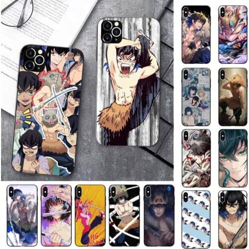 LVTLV Inosuke Hashibira Kimetsu no Yaiba anime Phone Case for iPhone 11 12 pro XS MAX 8 7 6 6S Plus X 5S SE 2020 XR cover