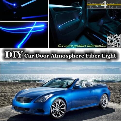 For Infiniti G Series G20 G35 V35 G25 G37 Q40 Q60 interior Ambient Light Tuning Atmosphere Fiber Optic Band Lights Door Panel